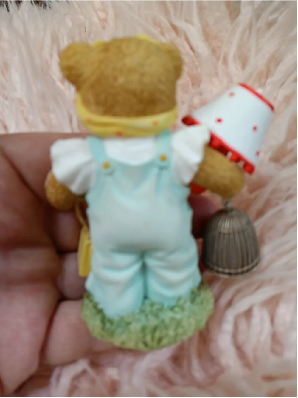 Cherished Teddies Nicole Girl Bear with Lamp, Birdcage & Purses Thrift Shopper